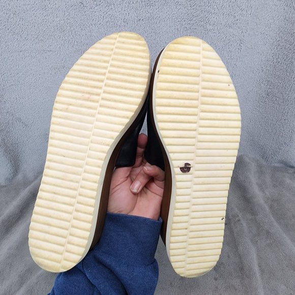 Matisse Shoes Womens Size 8 Black Leather Slip On Platform Sandals *GUC* - Picture 8 of 12